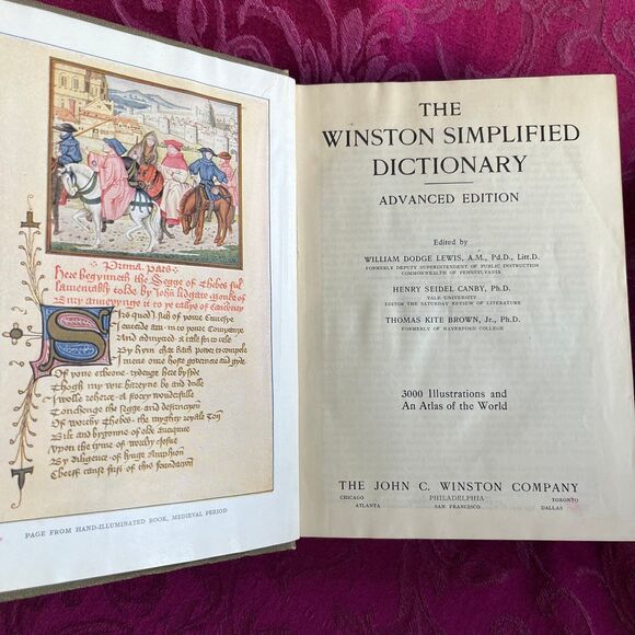 1928 Vintage Book: The Winston Simplified Dictionary. Advanced Edition. - Picture 3 of 12